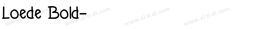Loede Bold字体转换